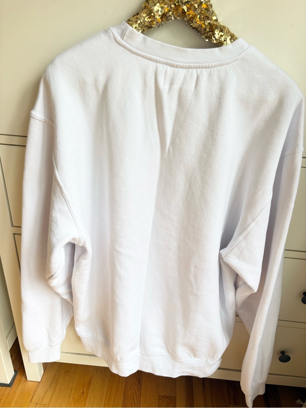 The Toast Girly Crewneck White Green Pink Oversized Cozy Size XL - Picture 3 of 8